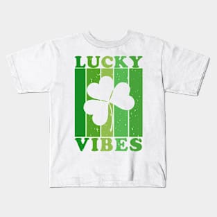 Lucky Vibes - Shamrock Symbol Kids T-Shirt